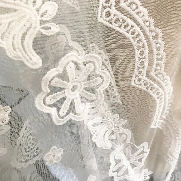 Boho Lace Cover Up Caftan Maxi OSFM - Picture 13 of 14